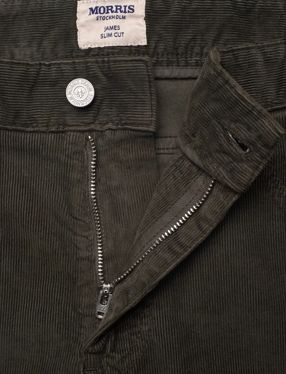 Morris - James Cord 5 Pocket - casual trousers - olive - 3