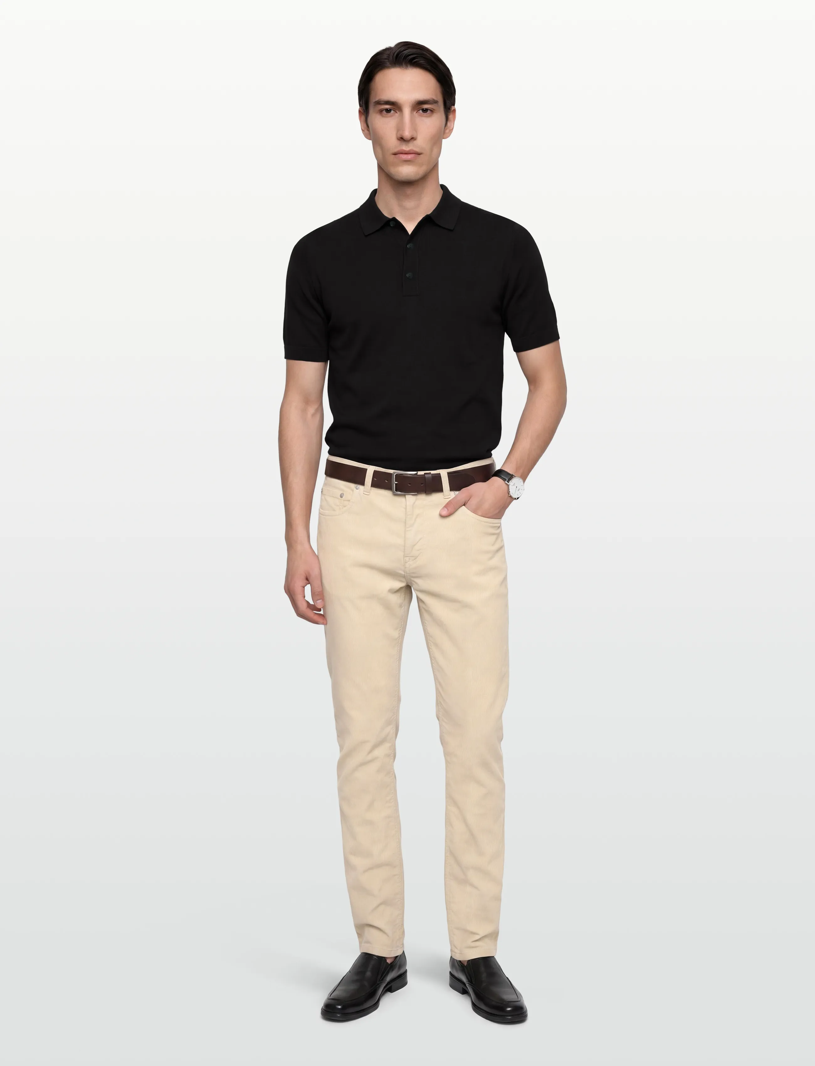 Morris James Cord 5 Pocket - Bukser - OFF WHITE / cream