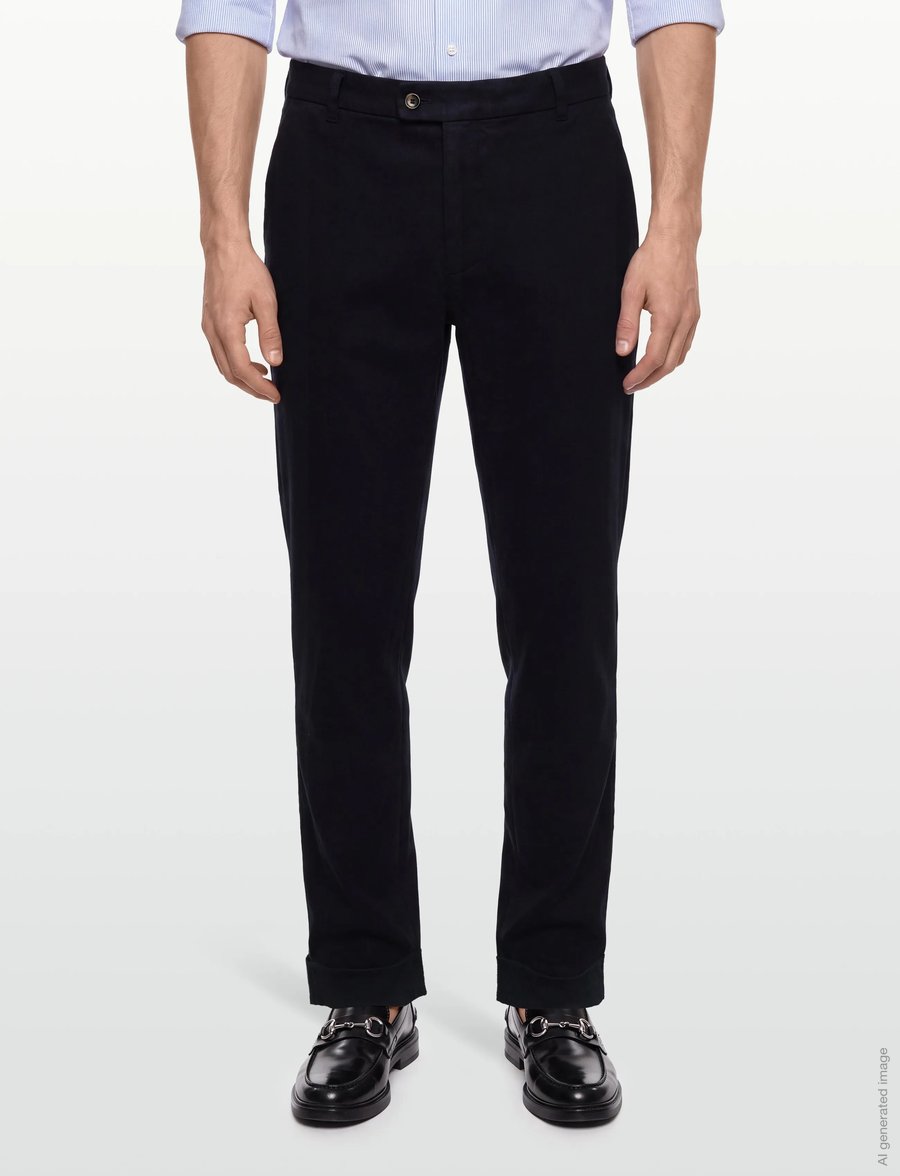 Morris - Jack Soft Twill Trouser - freizeithosen - blue - 3
