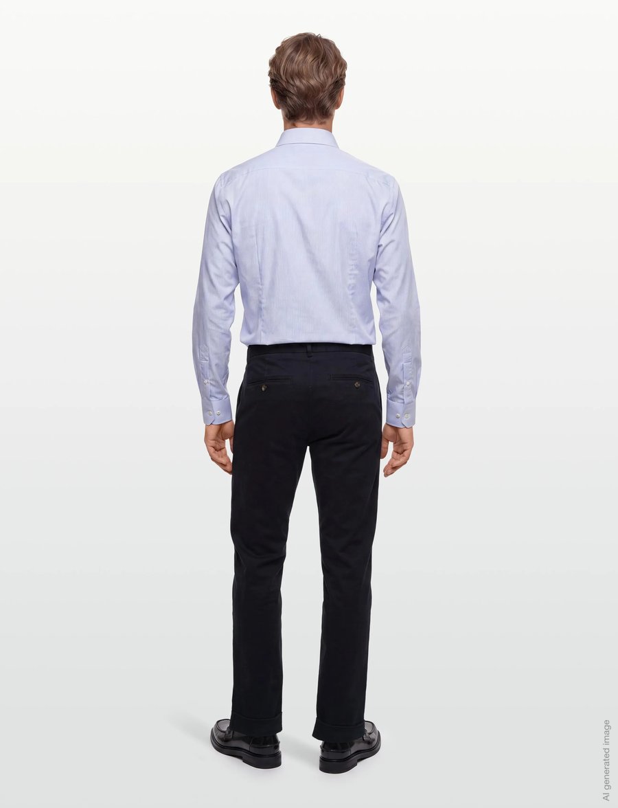 Morris - Jack Soft Twill Trouser - freizeithosen - blue - 4