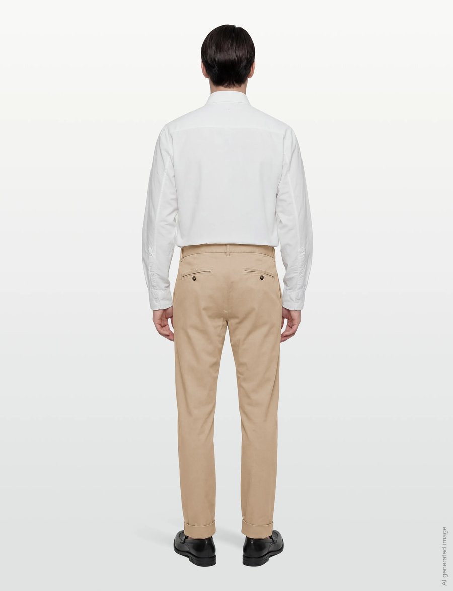 Morris - Jack Soft Twill Trouser - freizeithosen - khaki - 4