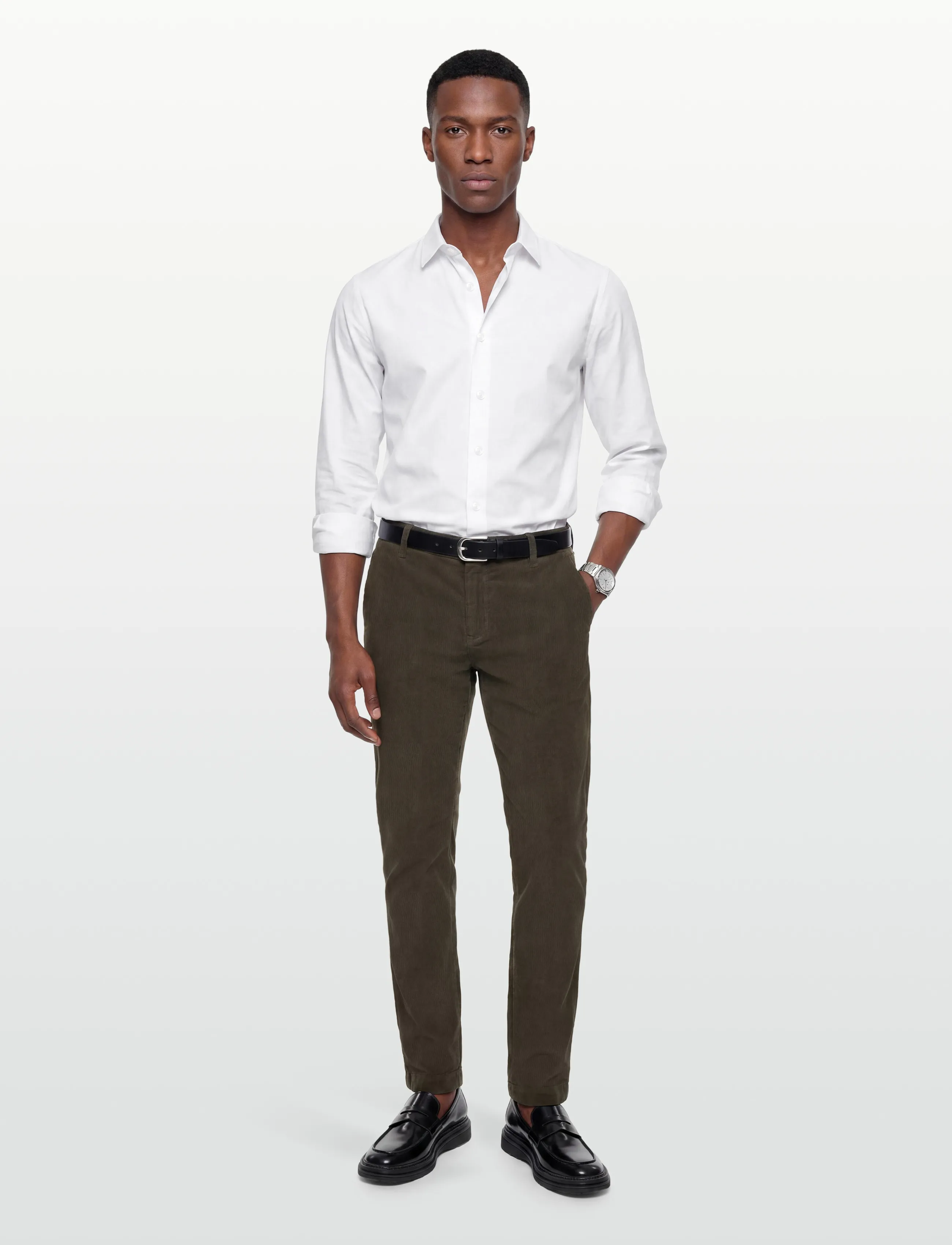 Morris - Jeffrey Cord Chino - chinos - olive - 0