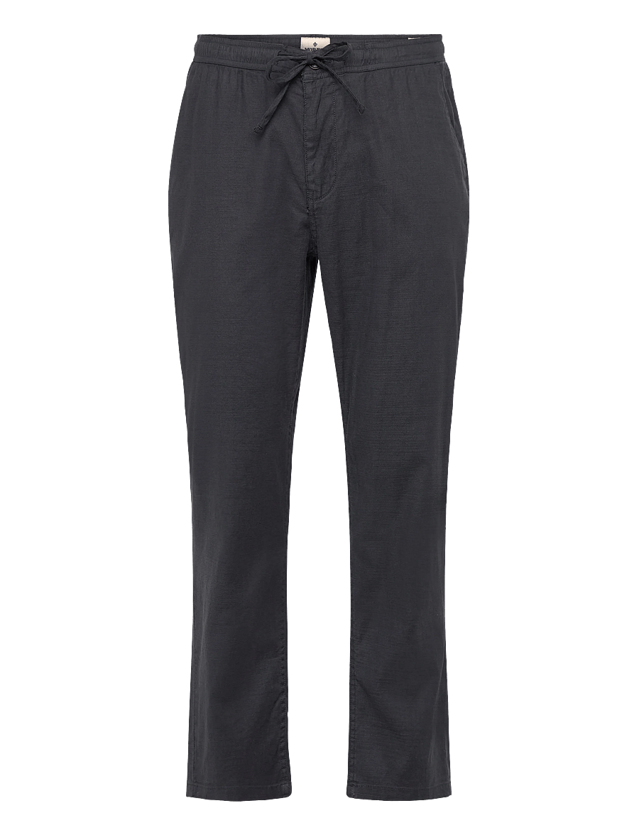 Morris - Fenix Linen Trouser - linnebyxor - blue - 1