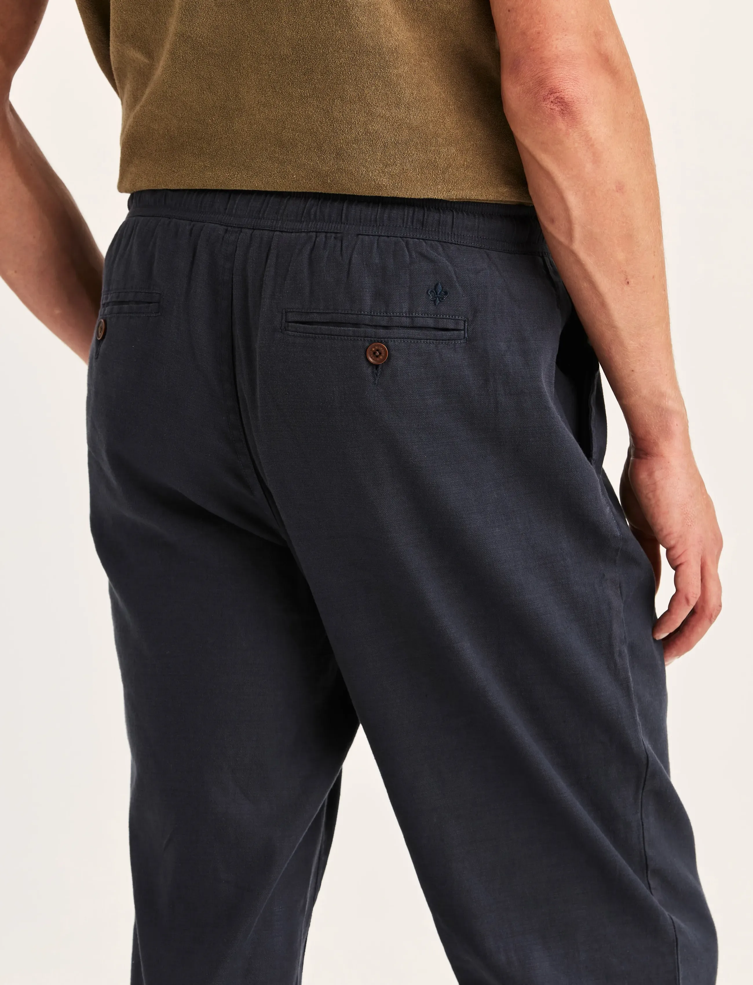 Morris - Fenix Linen Trouser - hørbukser - blue - 5