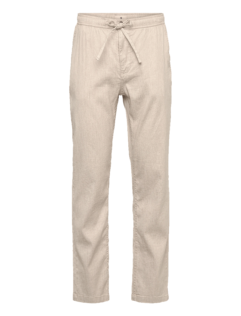 Morris - Fenix Linen Trouser - linen trousers - off white - 0