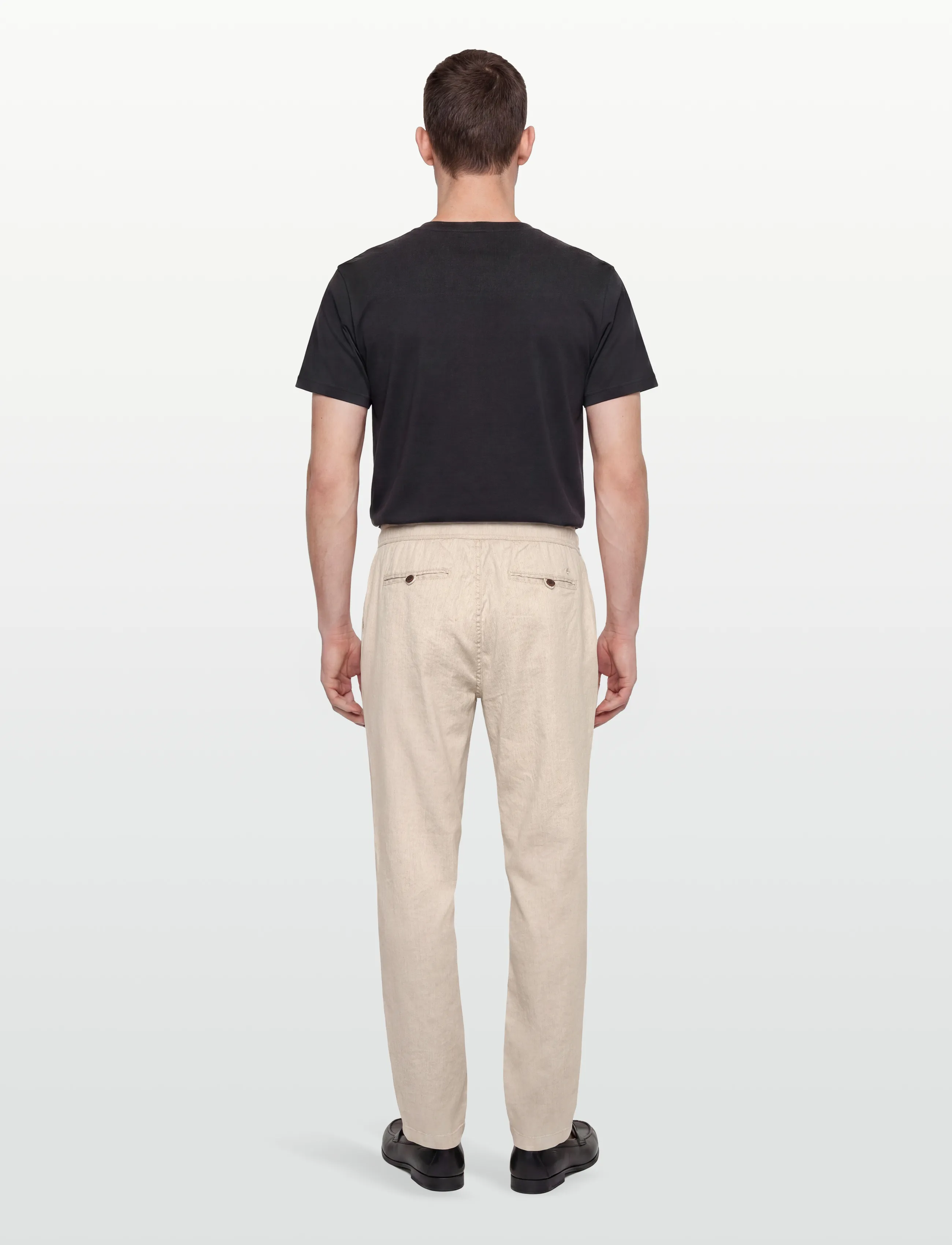 Morris - Fenix Linen Trouser - linnebyxor - off white - 4