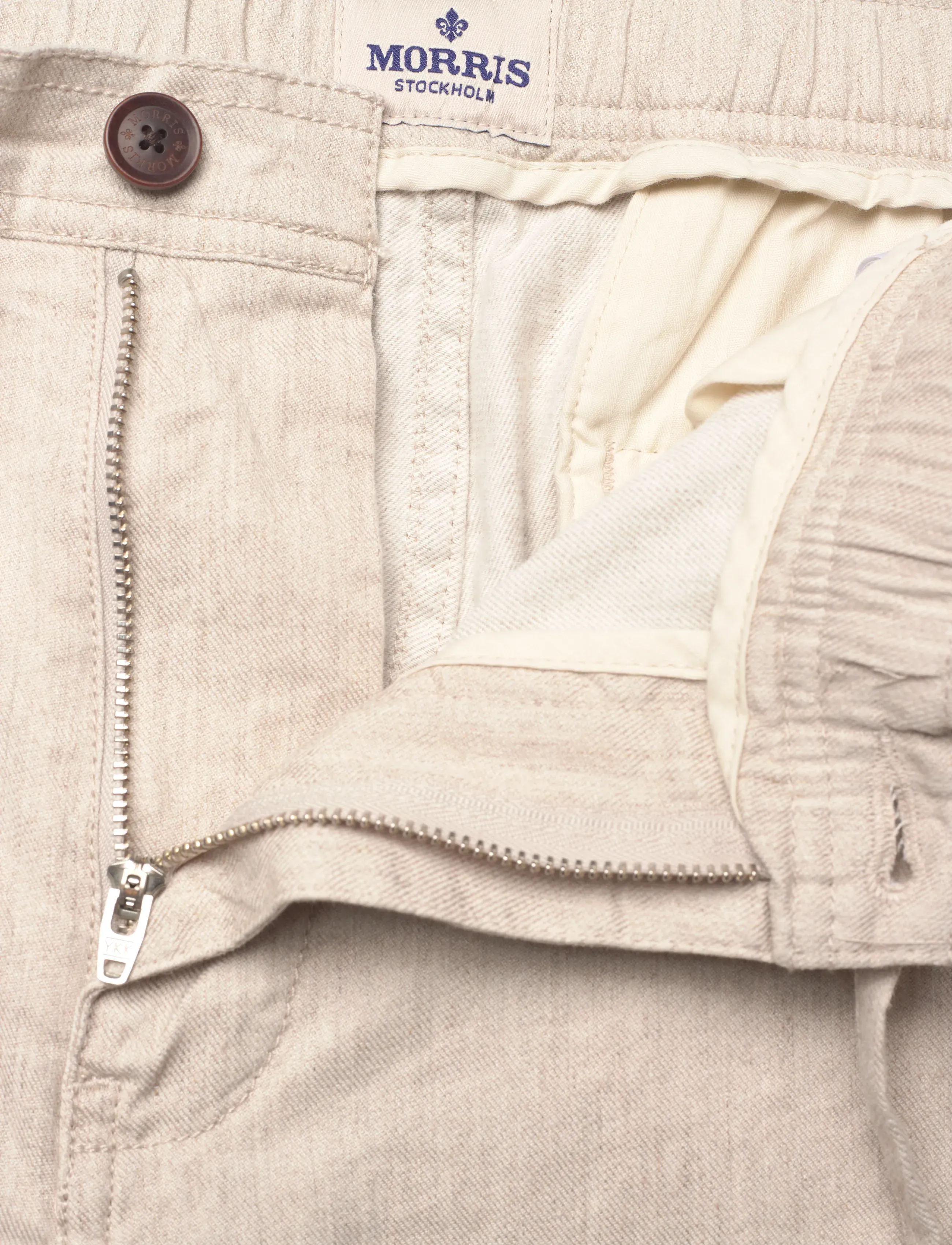 Morris - Fenix Linen Trouser - linnebyxor - off white - 5