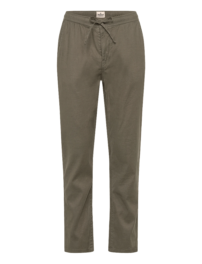 Morris - Fenix Linen Trouser - linen trousers - olive - 1