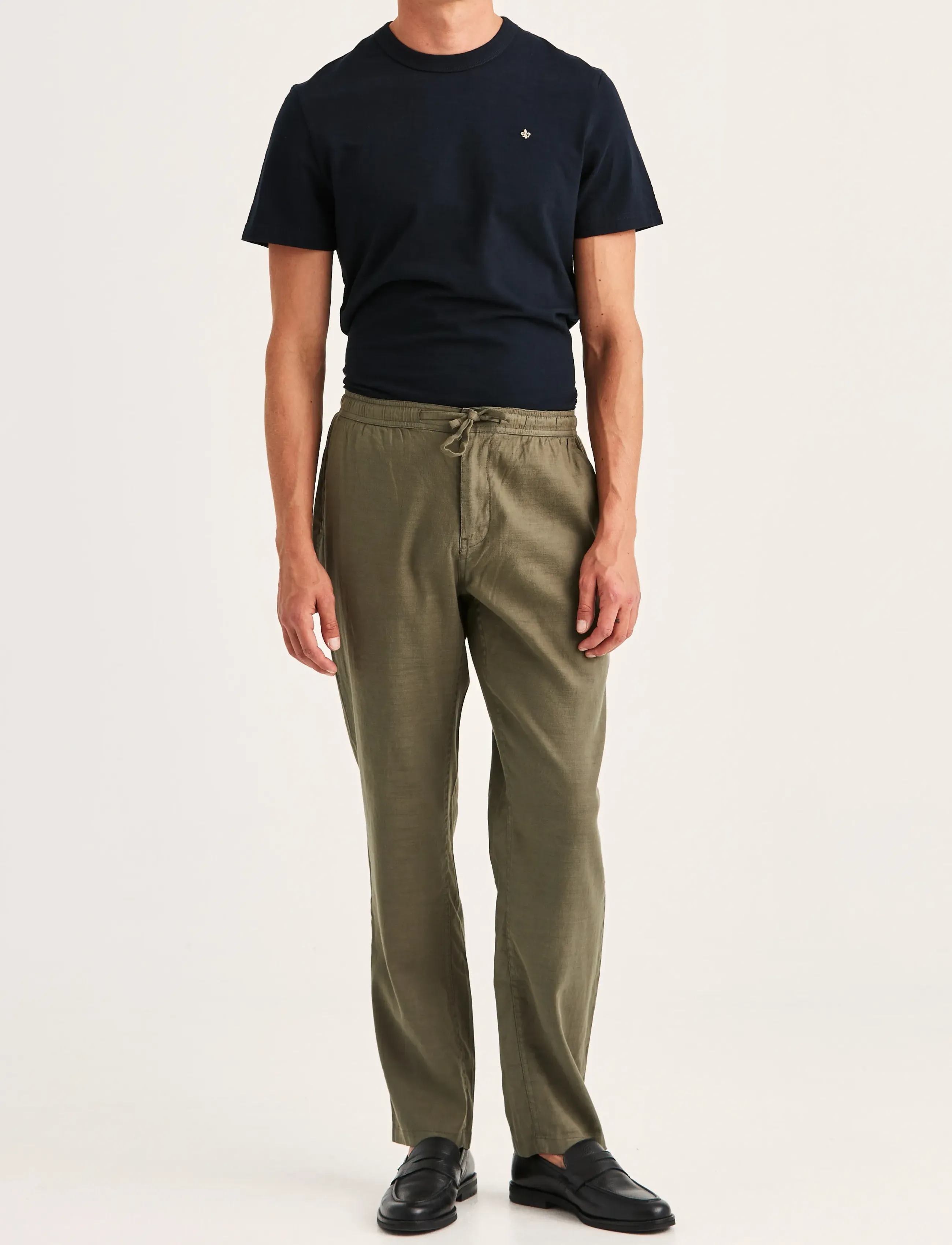 Morris - Fenix Linen Trouser - hørbukser - olive - 3
