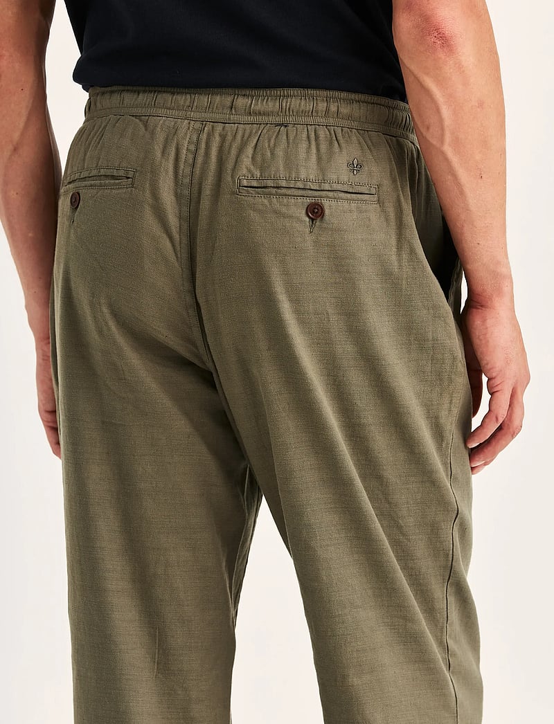 Morris - Fenix Linen Trouser - linen trousers - olive - 5