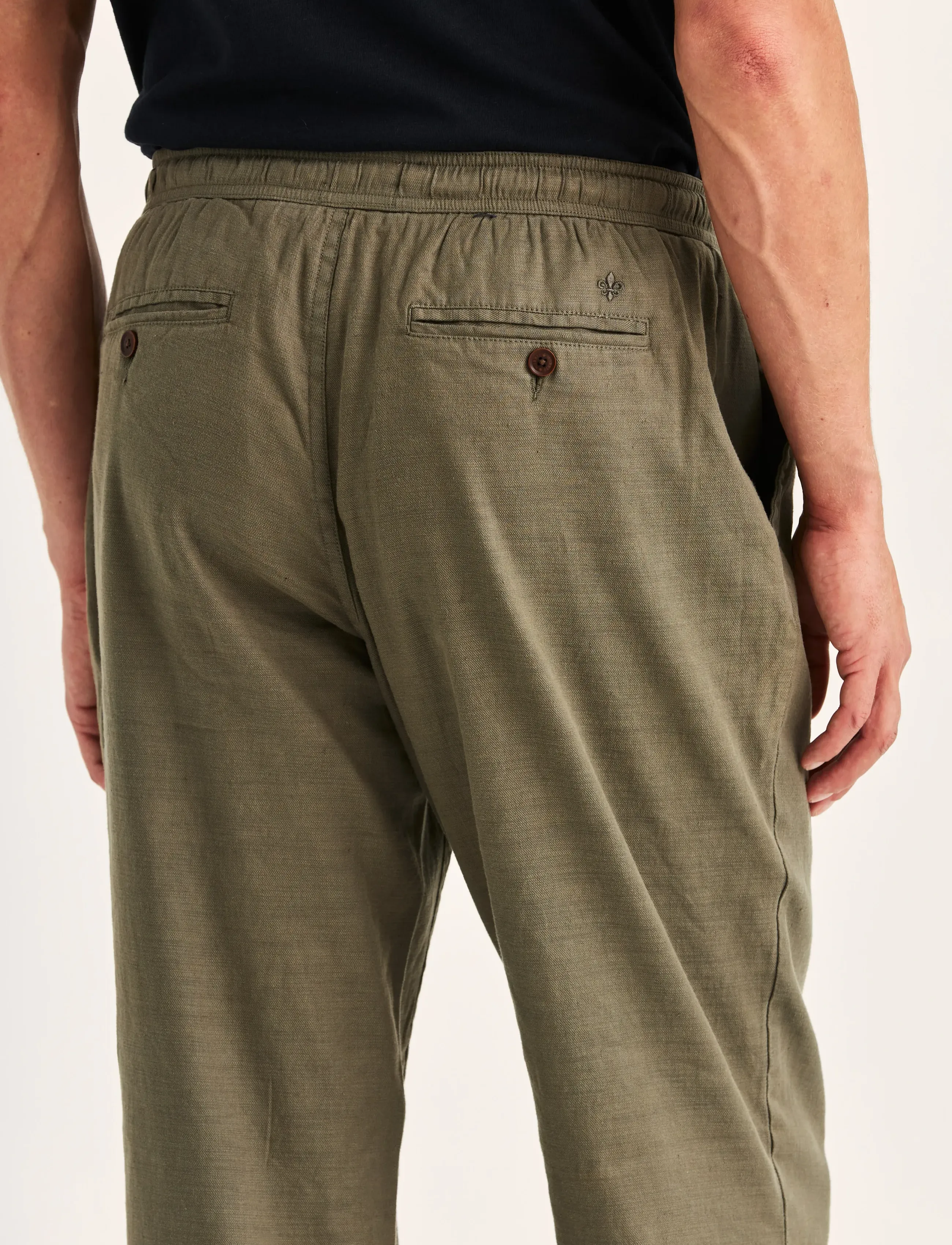 Morris - Fenix Linen Trouser - hørbukser - olive - 5