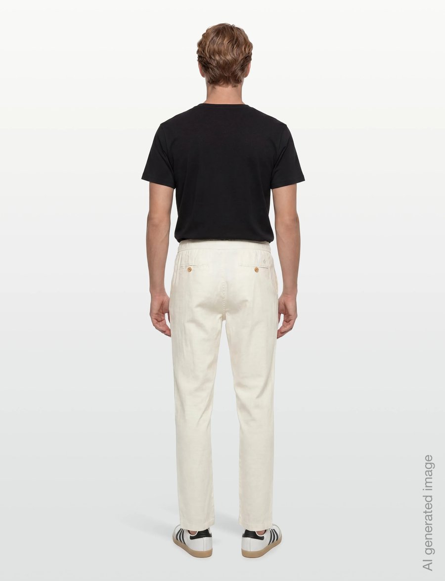 Morris - Fenix Linen Trouser - linased püksid - white - 4