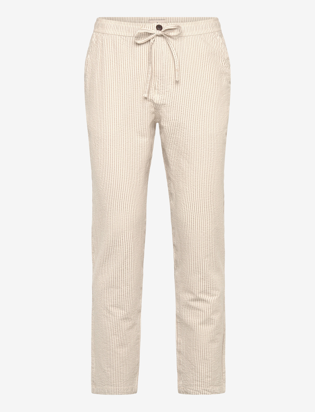 Morris - Fenix Seersucker Trouser - vabaaja püksid - khaki - 1