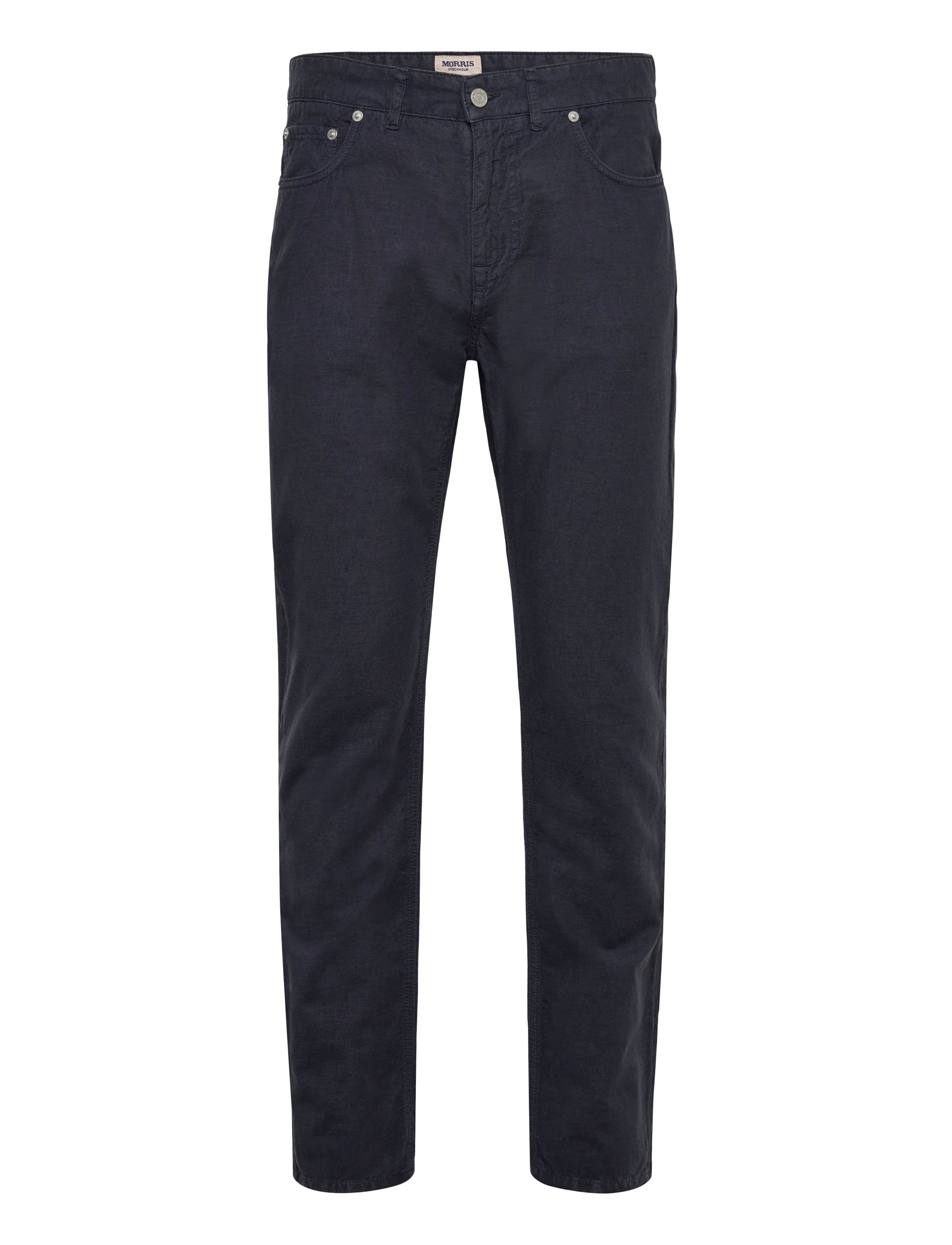 MORRIS James Washed Linen 5 Pkt Navy - 33x32 - Herren