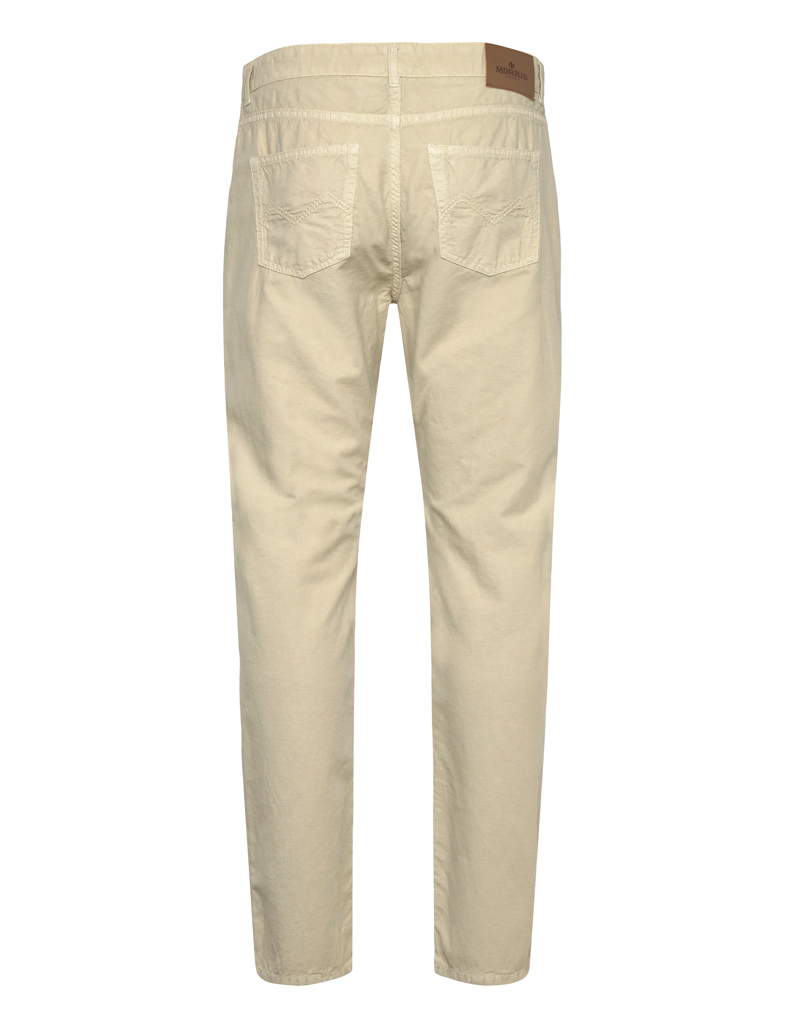 Morris - James Washed Linen 5 Pkt - linen trousers - khaki - 2