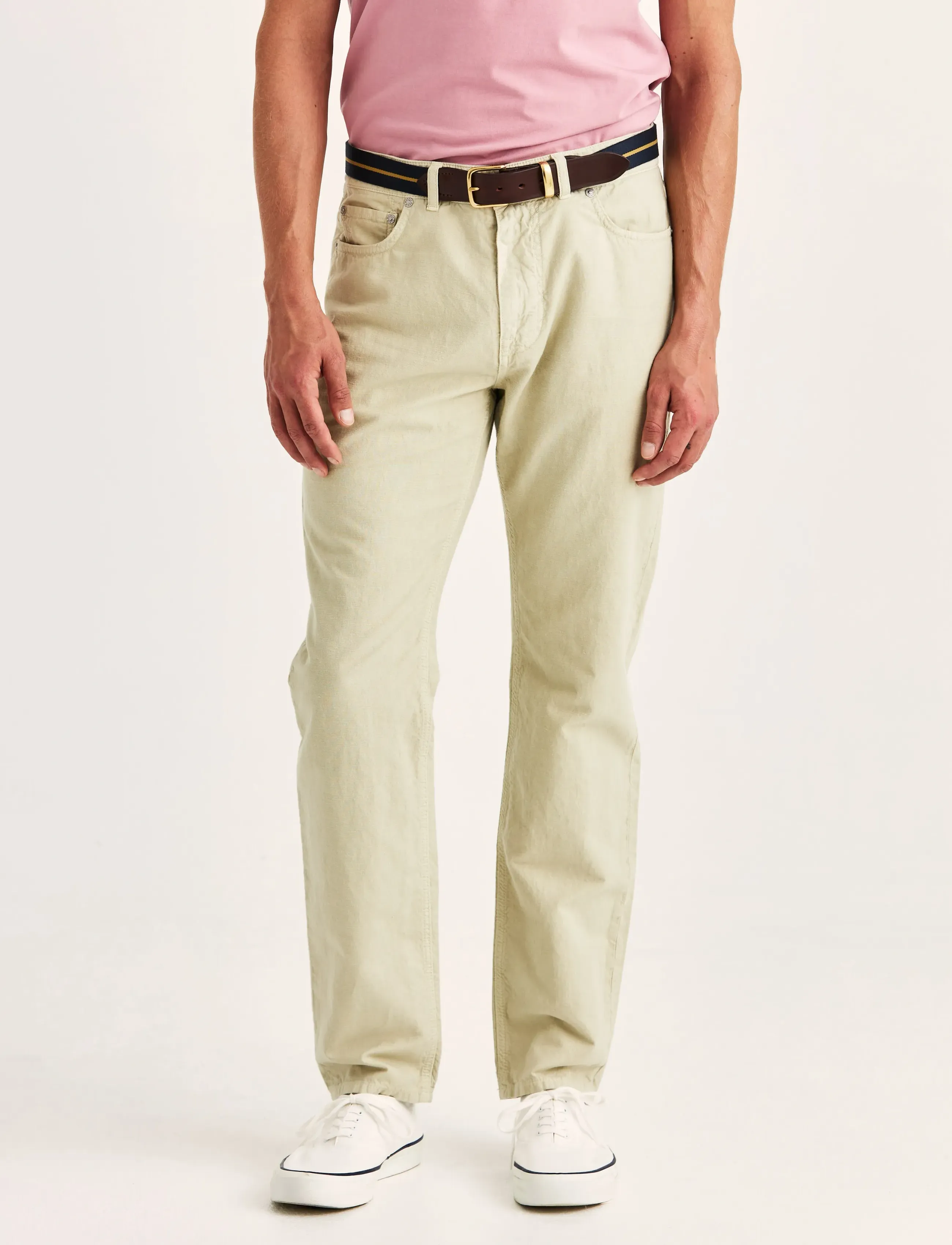 Morris James Washed Linen 5 Pkt - Hosen - KHAKI / beige