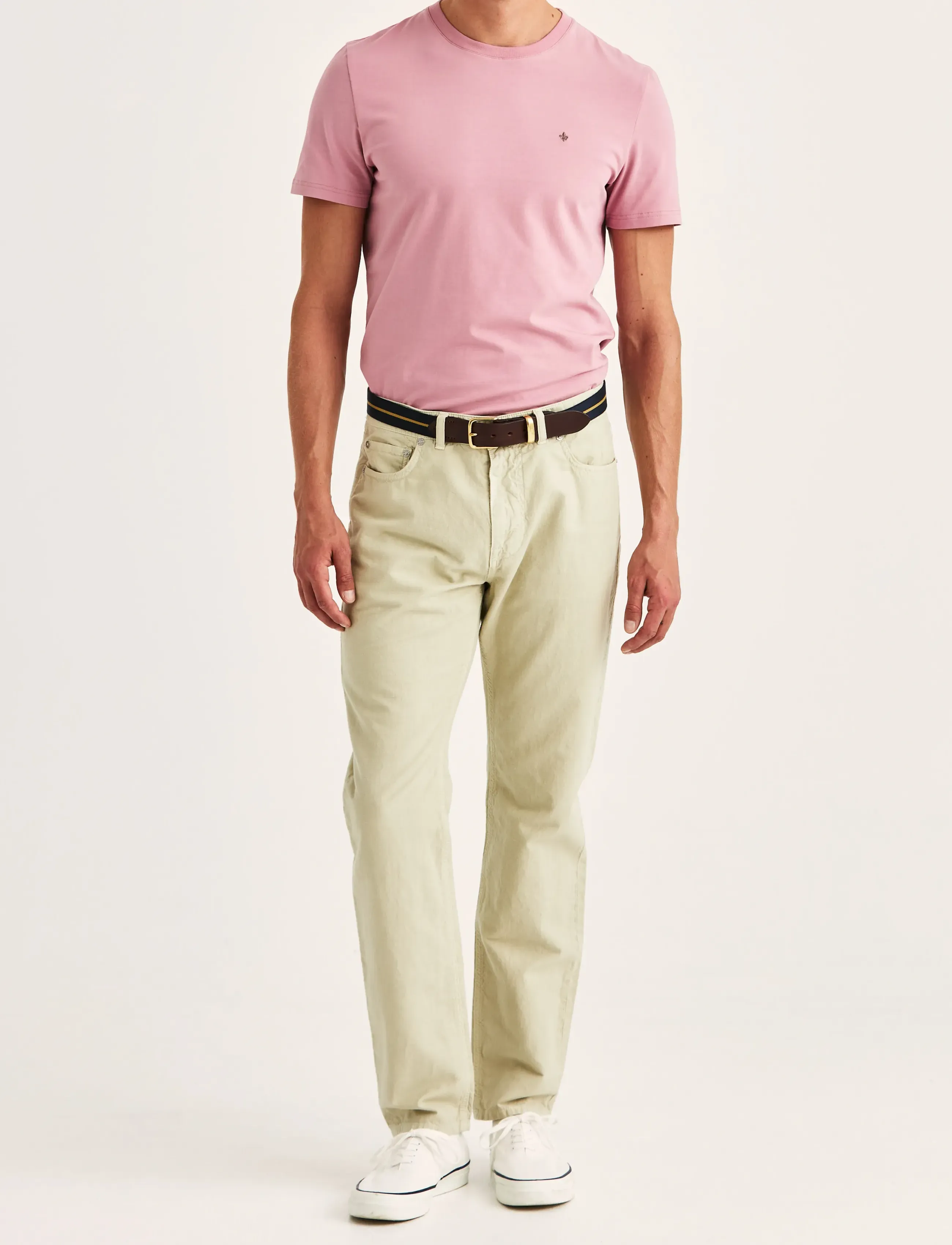 Morris - James Washed Linen 5 Pkt - linen trousers - khaki - 3