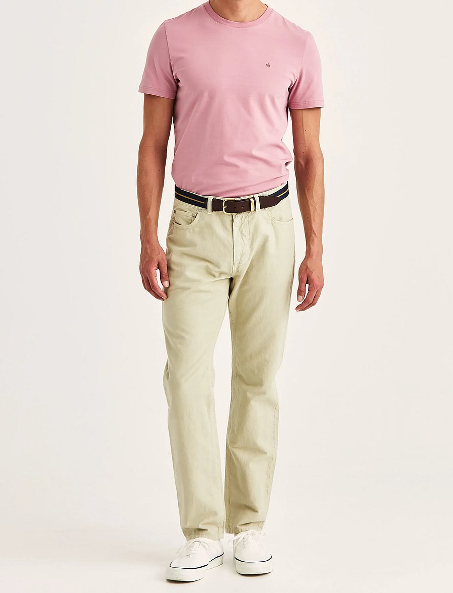 Morris - James Washed Linen 5 Pkt - linen trousers - khaki - 3