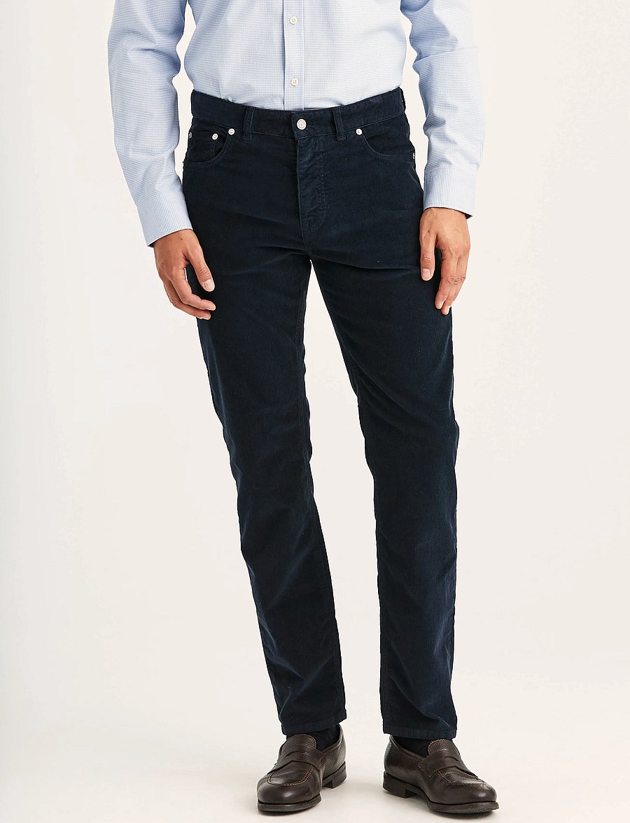 Morris - James Cord 5-Pocket - freizeithosen - navy - 0