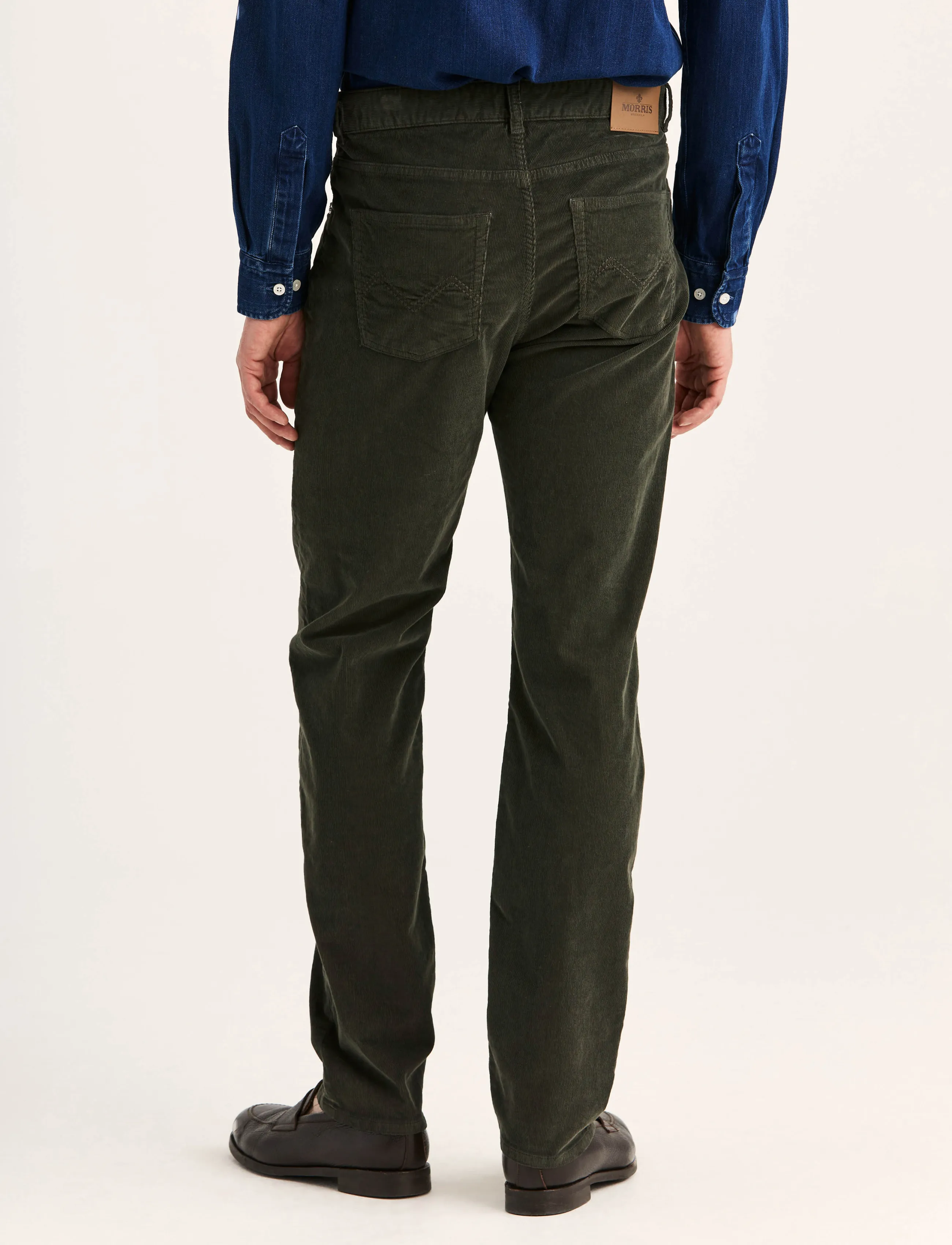 Morris - James Cord 5-Pocket - casual trousers - olive - 3