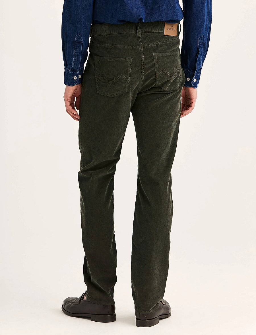 Morris - James Cord 5-Pocket - casual trousers - olive - 3