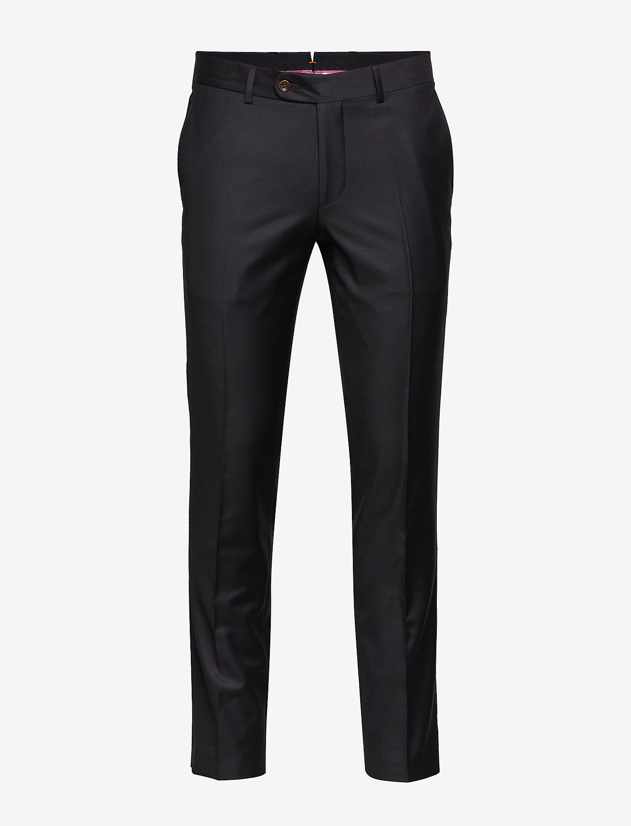 Paul Solid Suit Trousers - BLACK