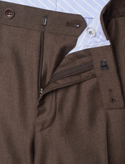 Morris - Bobby Flannel Suit Trouser - puvunhousut - brown - 3