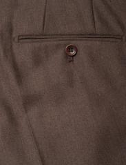 Morris - Bobby Flannel Suit Trouser - puvunhousut - brown - 4