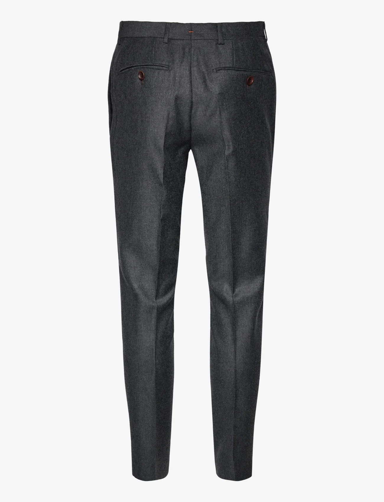 Morris - Bobby Flannel Suit Trouser - pantalons - dark grey - 1