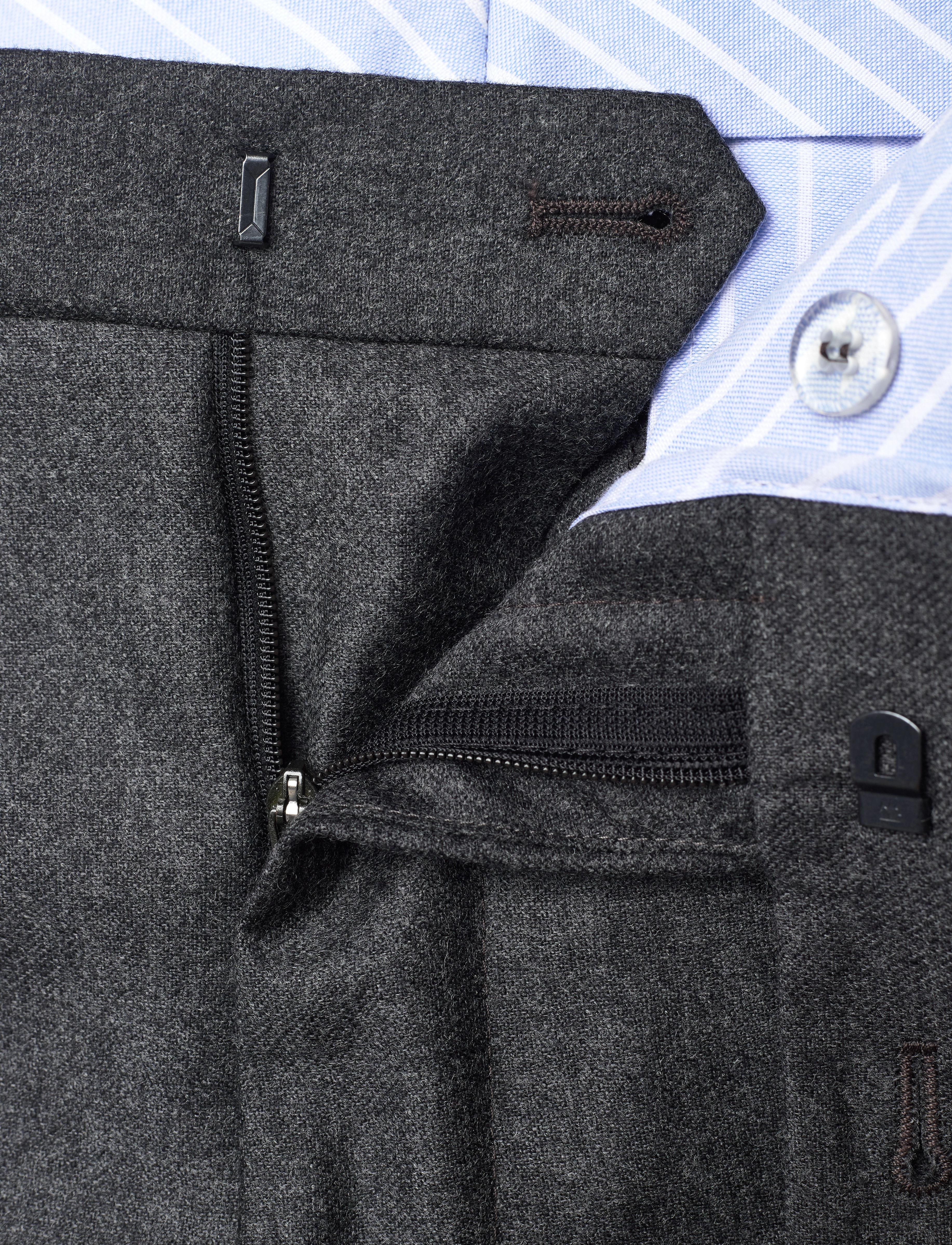 Morris - Bobby Flannel Suit Trouser - dark grey - 3