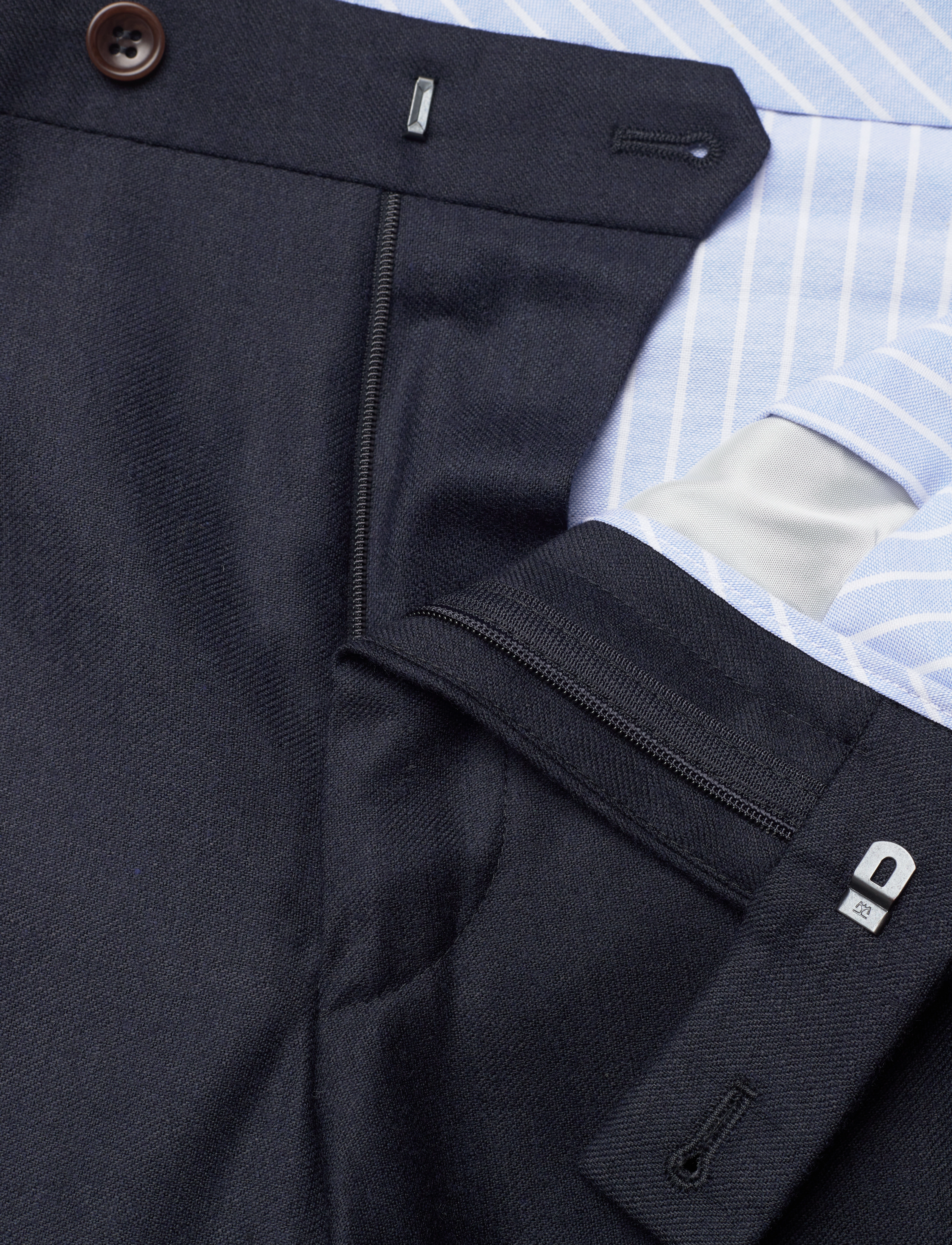 Morris - Bobby Flannel Suit Trouser - navy - 3