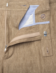 Morris - Bobby Linen Suit Trs - leinenhosen - khaki - 3