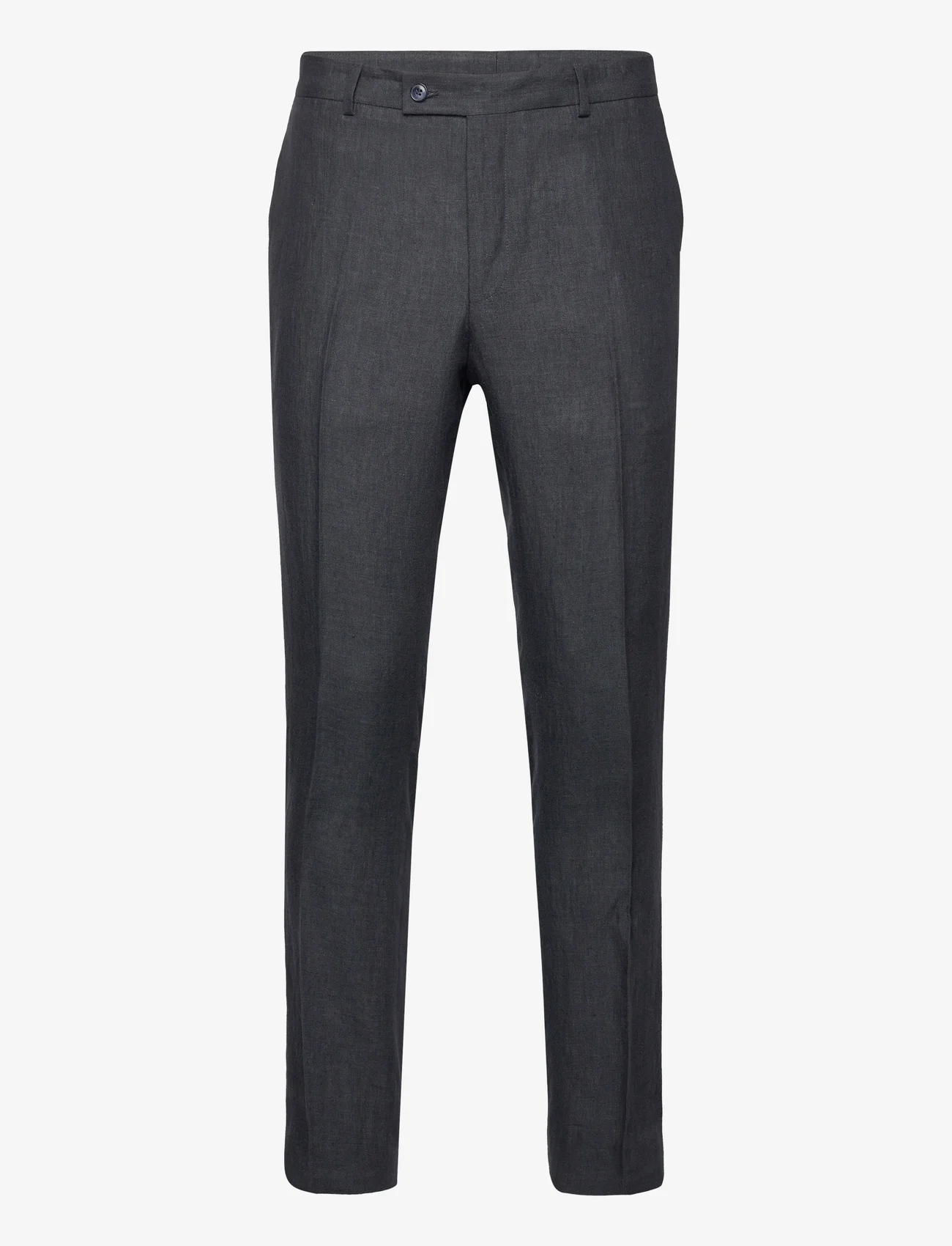 Morris - Bobby Linen Suit Trs - linen trousers - navy - 0