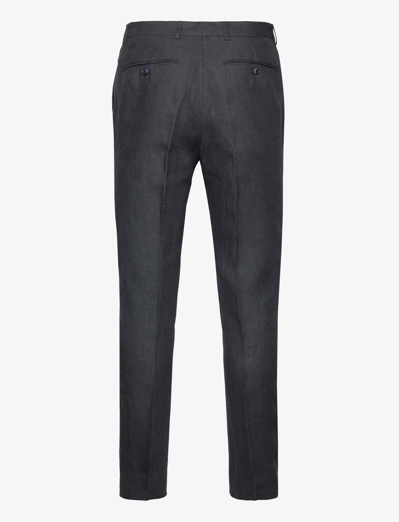 Morris - Bobby Linen Suit Trs - linen trousers - navy - 1