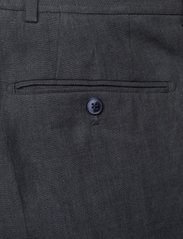 Morris - Bobby Linen Suit Trs - linen trousers - navy - 4