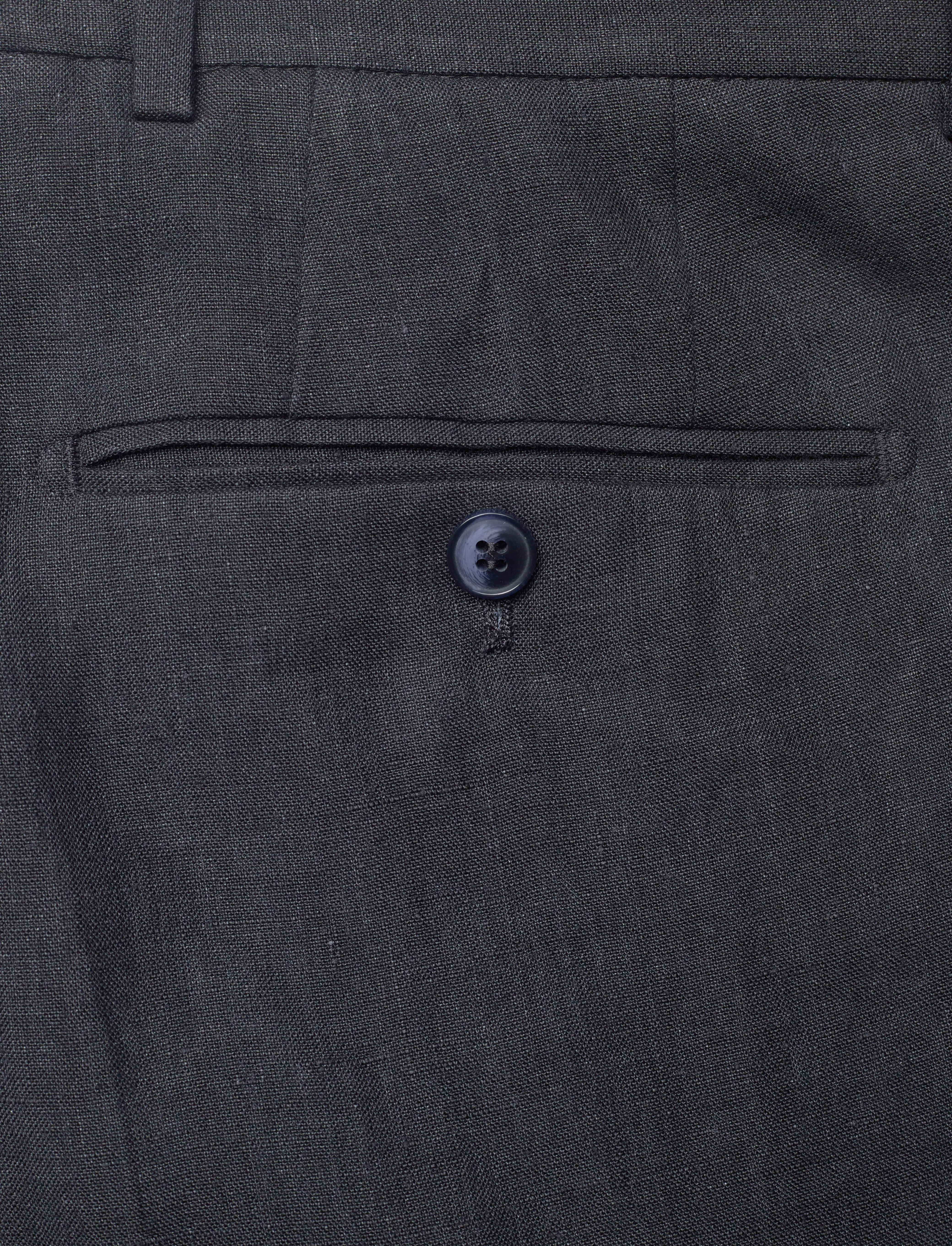 Morris - Bobby Linen Suit Trs - navy - 4