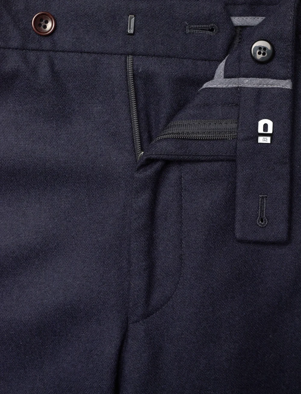 Morris - Morris Flannel Suit Trs - suit trousers - navy - 3