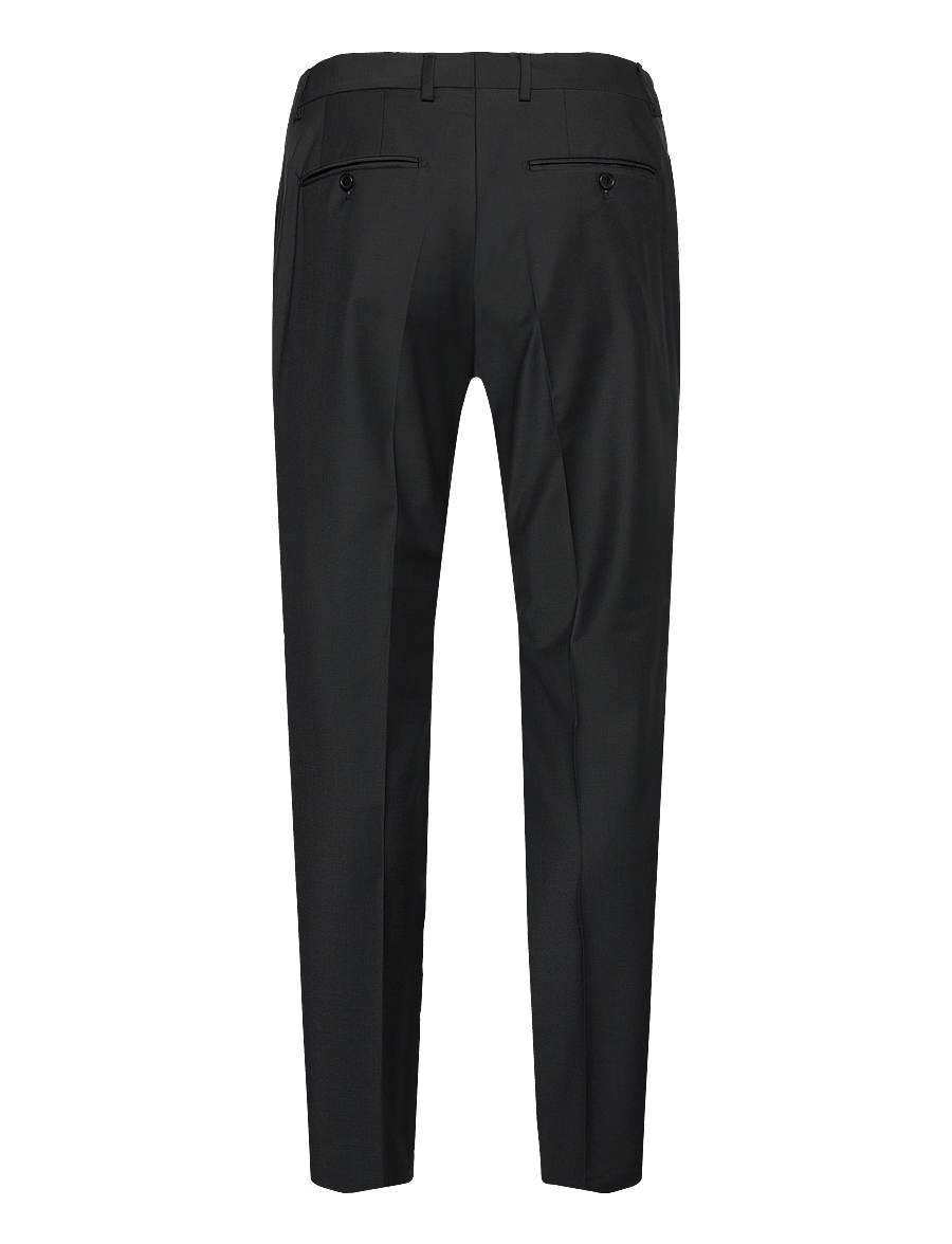 Morris - Morris Wool Suit Trs - anzugshosen - black - 1