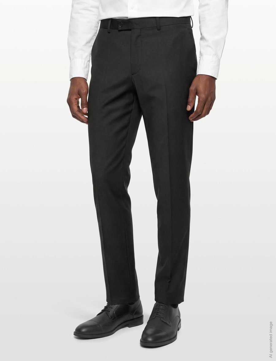 Morris - Morris Wool Suit Trs - Ülikonnapüksid - black - 3