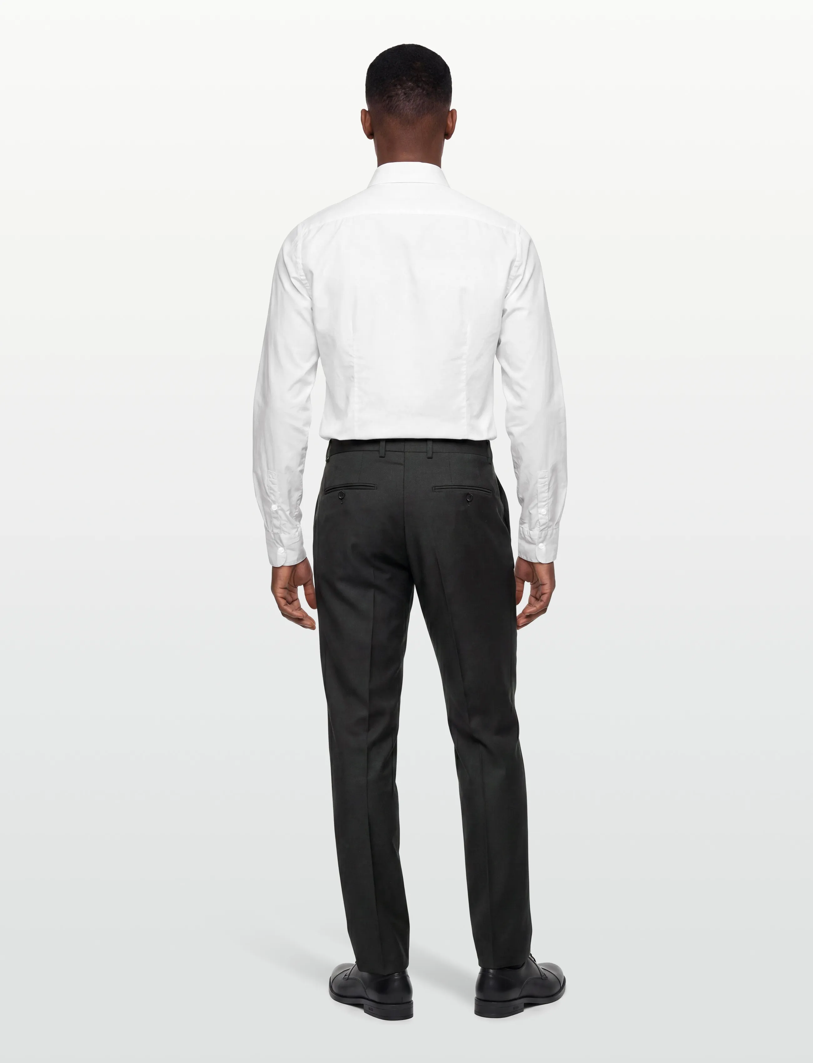 Morris - Morris Wool Suit Trs - Ülikonnapüksid - black - 4