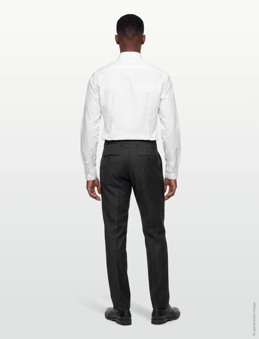 Morris - Morris Wool Suit Trs - Ülikonnapüksid - black - 4
