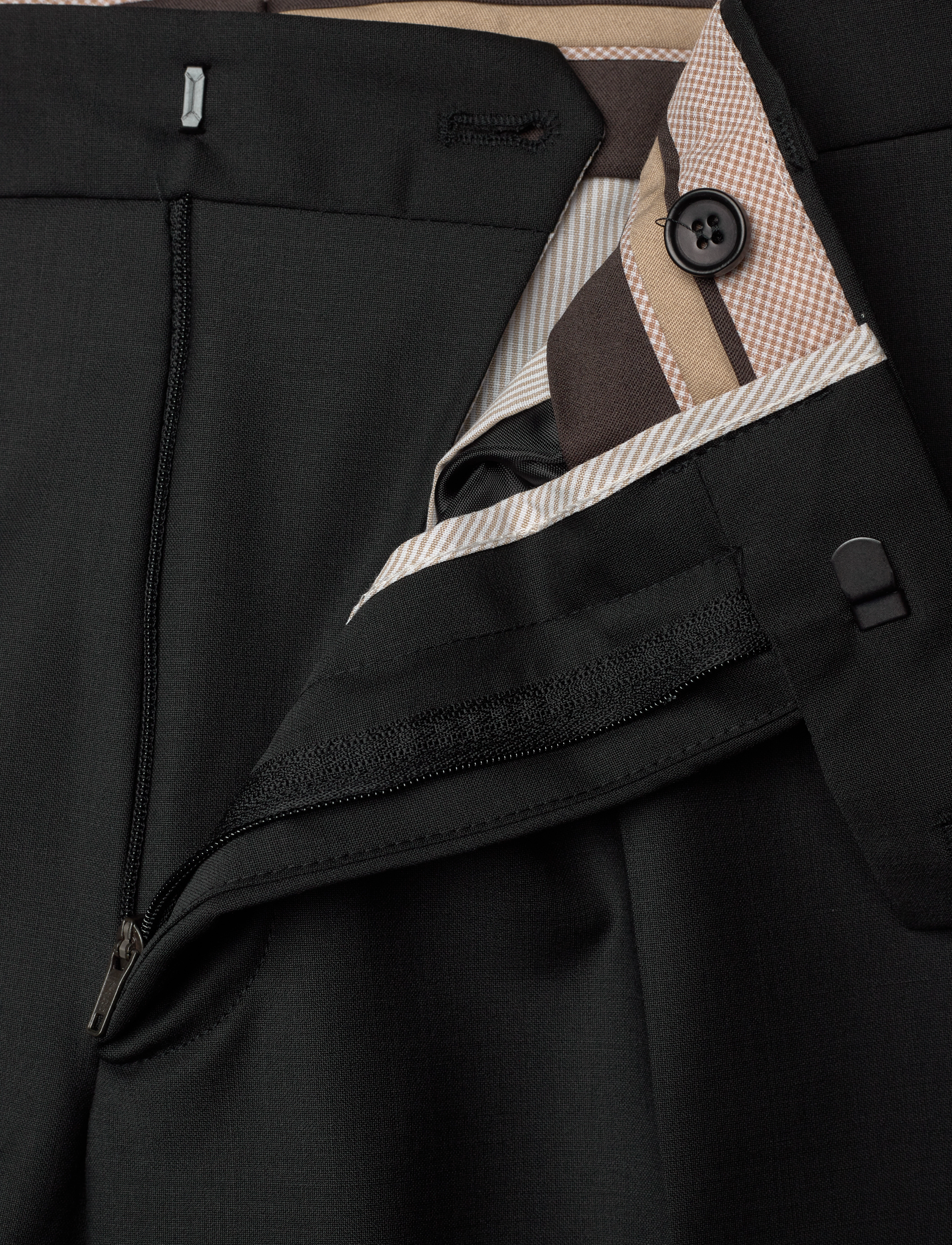 Morris - Morris Wool Suit Trs - anzugshosen - black - 3