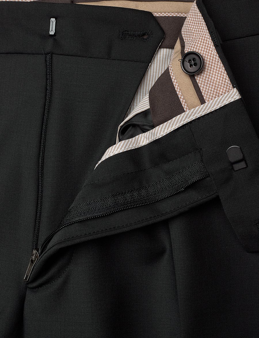 Morris - Morris Wool Suit Trs - anzugshosen - black - 3