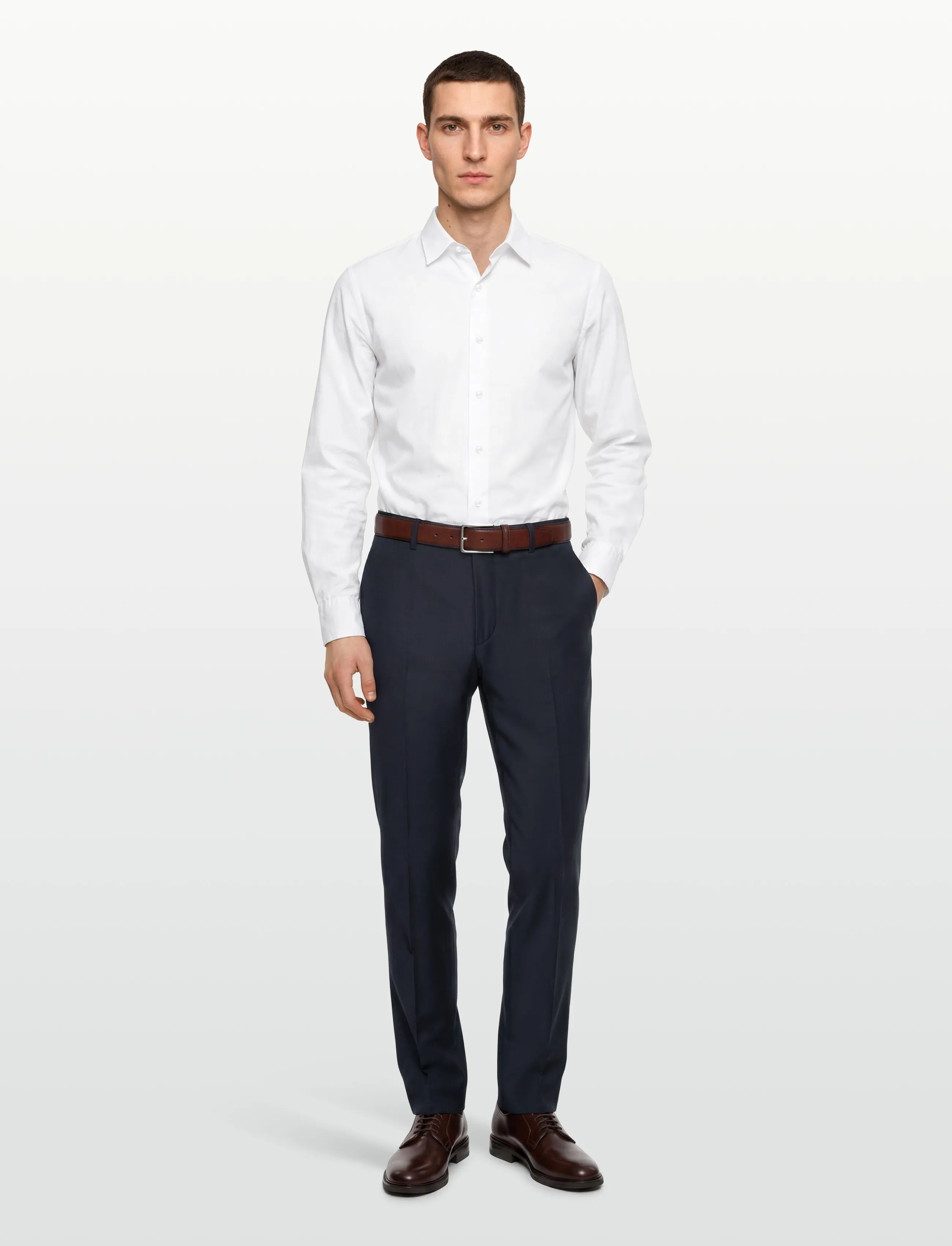 Morris Wool Suit Trs, Mænd, Habitbukser, Navy, Str: 50
