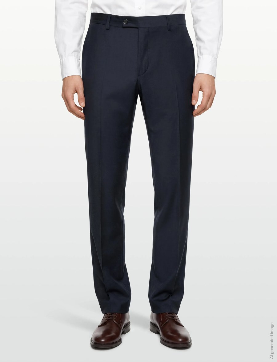 Morris - Morris Wool Suit Trs - anzugshosen - navy - 3
