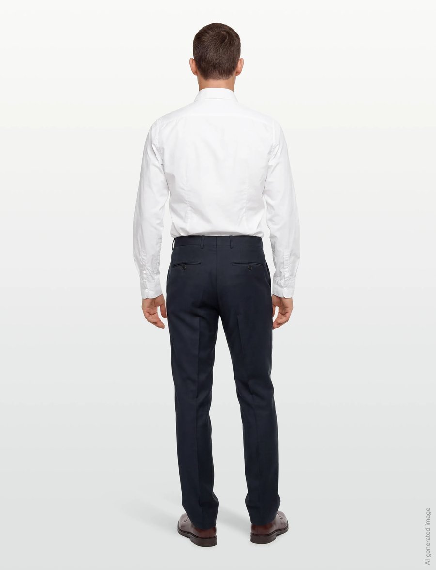 Morris - Morris Wool Suit Trs - anzugshosen - navy - 4