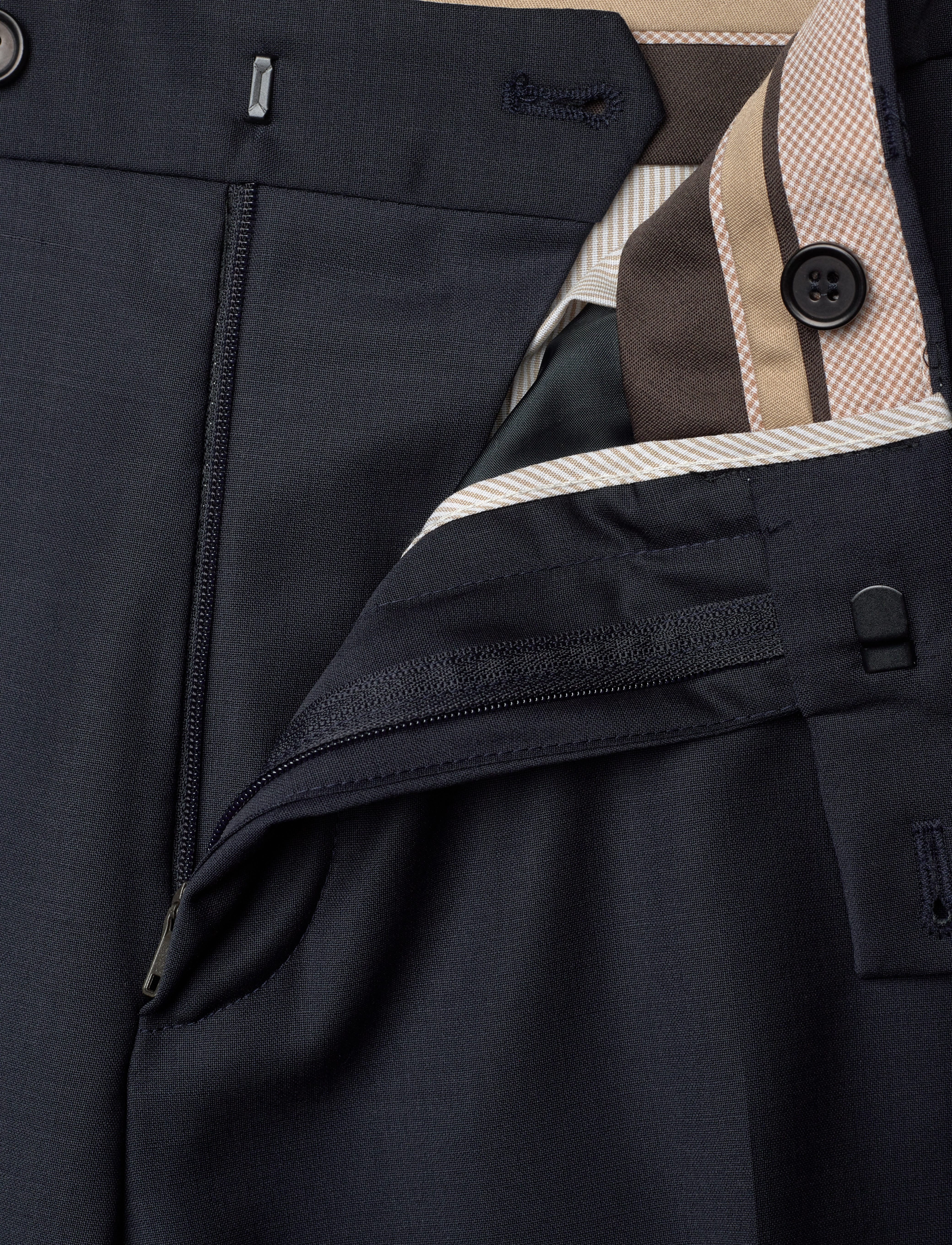 Morris - Morris Wool Suit Trs - anzugshosen - navy - 3