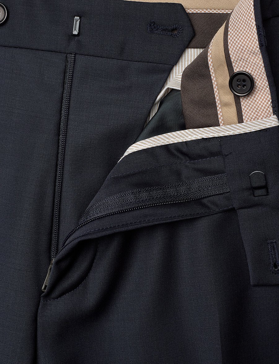 Morris - Morris Wool Suit Trs - anzugshosen - navy - 3