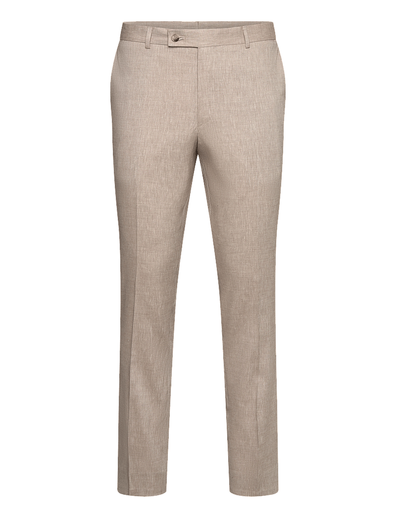 Morris - Morris Linen Suit Trouser - leinenhosen - khaki - 0