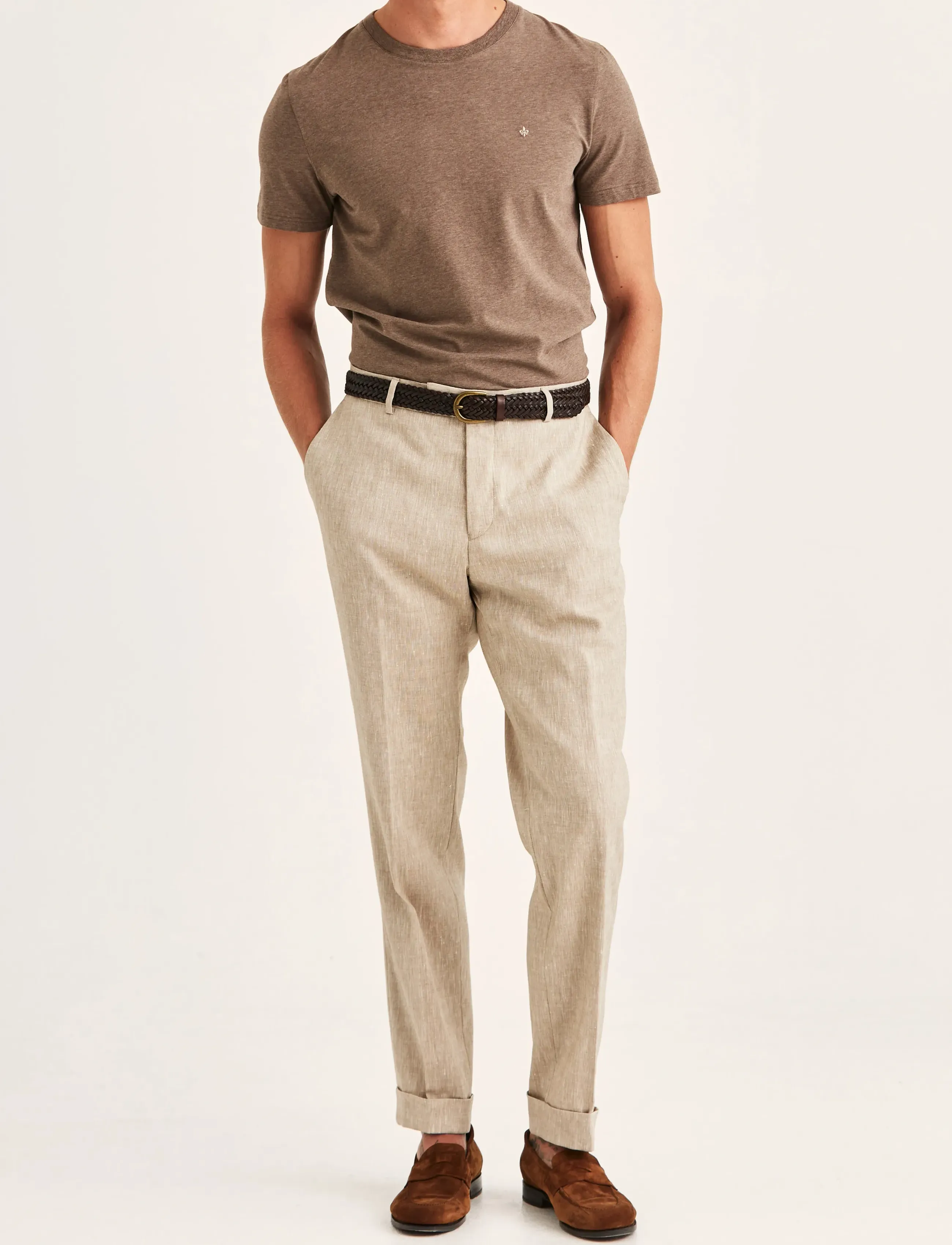 Morris - Morris Linen Suit Trouser - khaki - 3